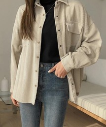 コーデュロイ長袖シャツトップス