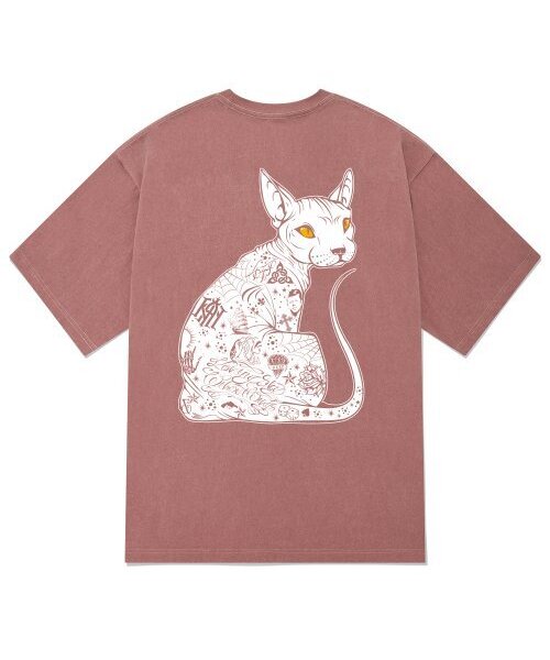 KAN6312(カン6312)の「KTPP0086 チカノスピンクス ピグメント 半袖Tシャツ - ピンク(Tシャツ/カットソー・メンズ・その他・MEDIUM/LARGE/X-LARGE)」の1枚目の写真