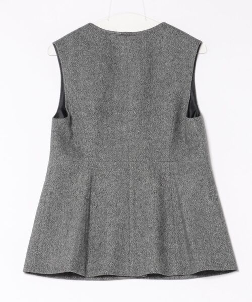 STRAWBERRY-FIELDS(ストロベリーフィールズ)の「ホームスパンラメツイード_Vネックジレ(その他アウター・レディース・ブラック・2)」の11枚目の写真