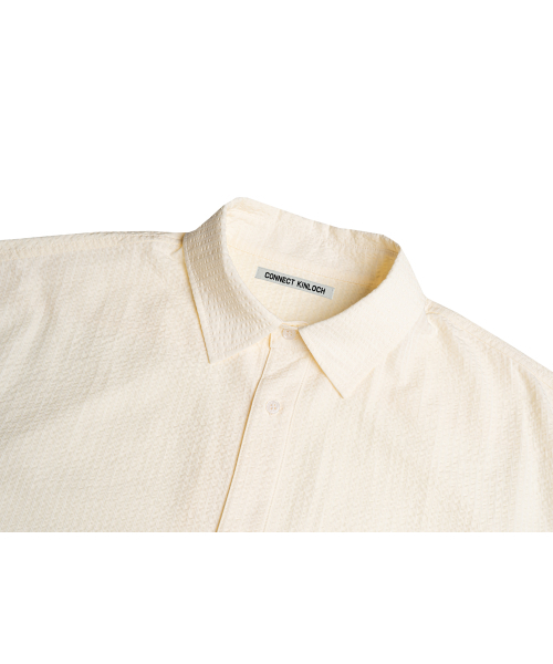 CONNECT KINLOCH（コネクトキンロック）の「刺繍ストライプシャツ [アイボリー]（シャツ/ブラウス・メンズ・アイボリー・SMALL/MEDIUM/LARGE）」の3枚目の写真