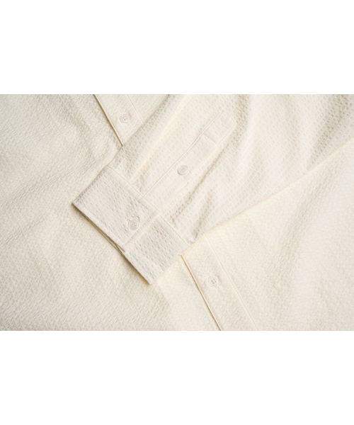 CONNECT KINLOCH（コネクトキンロック）の「刺繍ストライプシャツ [アイボリー]（シャツ/ブラウス・メンズ・アイボリー・SMALL/MEDIUM/LARGE）」の4枚目の写真