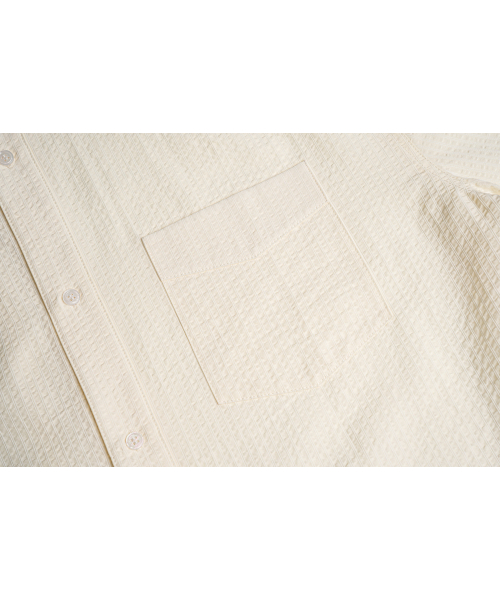 CONNECT KINLOCH（コネクトキンロック）の「刺繍ストライプシャツ [アイボリー]（シャツ/ブラウス・メンズ・アイボリー・SMALL/MEDIUM/LARGE）」の5枚目の写真