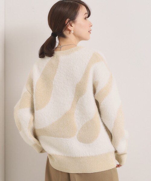 ITS'DEMO(イッツデモ)の「【手洗い可】モール×シャギーニット(ニット/セーター・レディース・ベビーピンク/ライトベージュ/ブルー・00)」の21枚目の写真