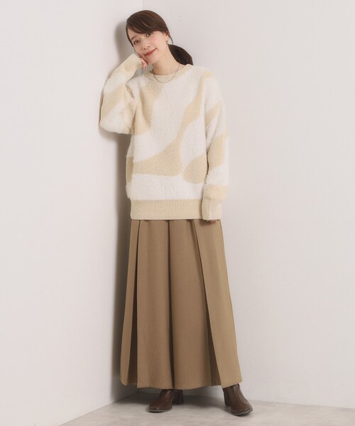 ITS'DEMO(イッツデモ)の「【手洗い可】モール×シャギーニット(ニット/セーター・レディース・ベビーピンク/ライトベージュ/ブルー・00)」の4枚目の写真