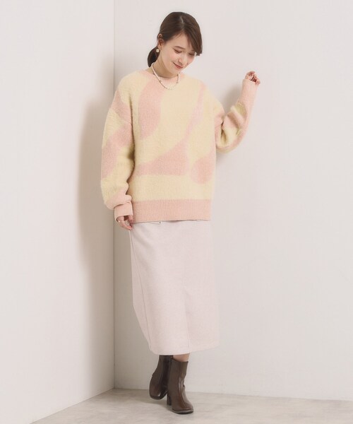 ITS'DEMO(イッツデモ)の「【手洗い可】モール×シャギーニット(ニット/セーター・レディース・ベビーピンク/ライトベージュ/ブルー・00)」の8枚目の写真