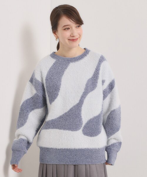 ITS'DEMO(イッツデモ)の「【手洗い可】モール×シャギーニット(ニット/セーター・レディース・ベビーピンク/ライトベージュ/ブルー・00)」の14枚目の写真