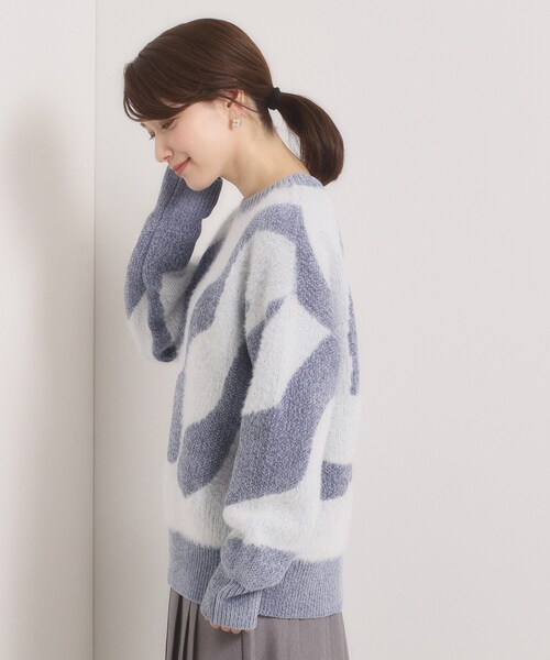 ITS'DEMO(イッツデモ)の「【手洗い可】モール×シャギーニット(ニット/セーター・レディース・ベビーピンク/ライトベージュ/ブルー・00)」の15枚目の写真