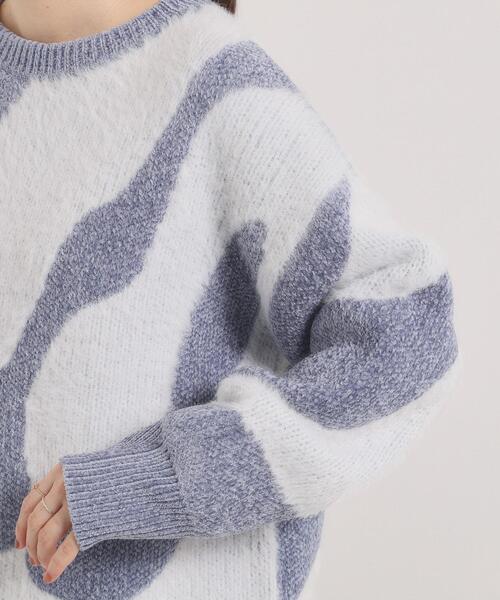 ITS'DEMO(イッツデモ)の「【手洗い可】モール×シャギーニット(ニット/セーター・レディース・ベビーピンク/ライトベージュ/ブルー・00)」の18枚目の写真