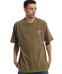 モトキャンプ スモールロゴ 半袖Tシャツ オリーブ