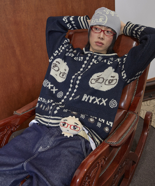NYXX(エヌワイエックスエックス)の「NYGD COWICHAN CARDIGAN NAVY(カーディガン/ボレロ・レディース・その他・FREE)」の3枚目の写真