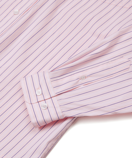 YALE(イェール)の「ウィメンズルーズフィットマルチストライプシャツ_ピンク(シャツ/ブラウス・レディース・その他・SMALL/MEDIUM)」の5枚目の写真