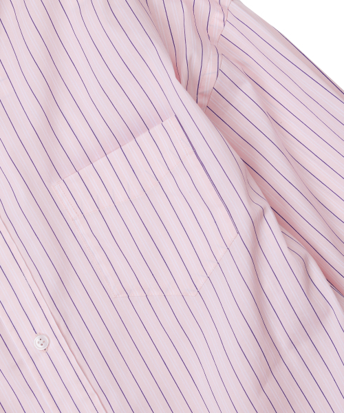YALE(イェール)の「ウィメンズルーズフィットマルチストライプシャツ_ピンク(シャツ/ブラウス・レディース・その他・SMALL/MEDIUM)」の8枚目の写真