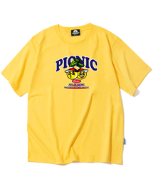 イエローボールピクニックグラフィックTシャツ - イエロー