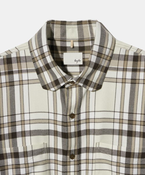 Diamond Layla(ダイアモンドレイラ)の「Down Button Collar Point Creamy Check Shirt S153(シャツ/ブラウス・レディース・その他・MEDIUM/LARGE/X-LARGE)」の4枚目の写真