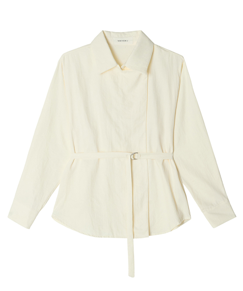 MAYVERU(メイバーユー)の「Dakota Belt Blouse _ Ivory(シャツ/ブラウス・レディース・アイボリー・F)」の9枚目の写真