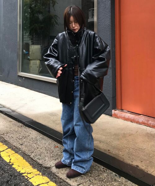 JULIAPEPE（ジュリアペペ）の「Fluffy Winter Leather Jacket (Black)（ライダースジャケット・レディース・その他・F）」の5枚目の写真