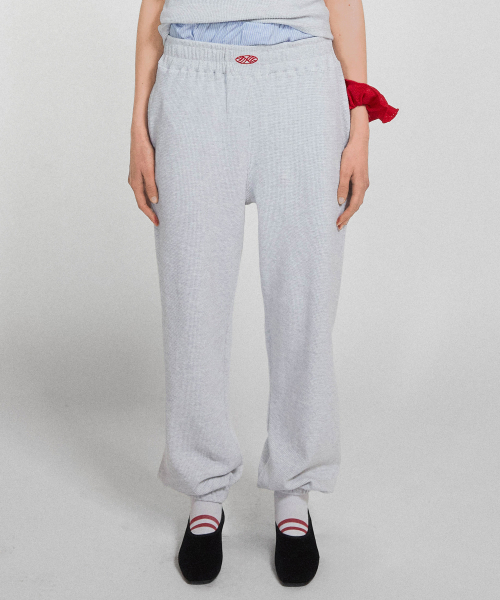 MENASOO（ミナス）の「Track Logo Waffle Jogger Pants_White Melange（スウェットパンツ・レディース・ホワイト・F）」の6枚目の写真