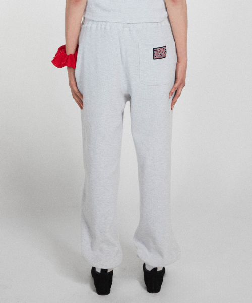 MENASOO（ミナス）の「Track Logo Waffle Jogger Pants_White Melange（スウェットパンツ・レディース・ホワイト・F）」の8枚目の写真