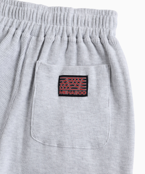 MENASOO（ミナス）の「Track Logo Waffle Jogger Pants_White Melange（スウェットパンツ・レディース・ホワイト・F）」の16枚目の写真