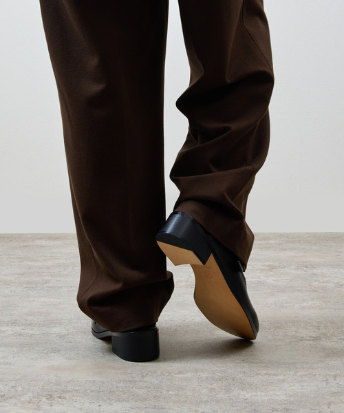 And A（アンドエー）の「PADRONE パドローネ / W STRAP SLIP-ON ダブルストラップスリッポンミュールシューズ / PU8394-2110（ドレスシューズ・メンズ・ブラック・42/41/40）」の4枚目の写真