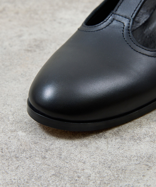 And A（アンドエー）の「PADRONE パドローネ / W STRAP SLIP-ON ダブルストラップスリッポンミュールシューズ / PU8394-2110（ドレスシューズ・メンズ・ブラック・42/41/40）」の7枚目の写真