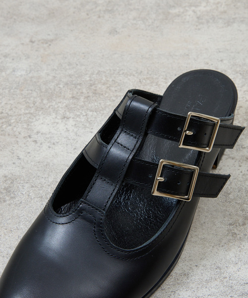 And A（アンドエー）の「PADRONE パドローネ / W STRAP SLIP-ON ダブルストラップスリッポンミュールシューズ / PU8394-2110（ドレスシューズ・メンズ・ブラック・42/41/40）」の8枚目の写真