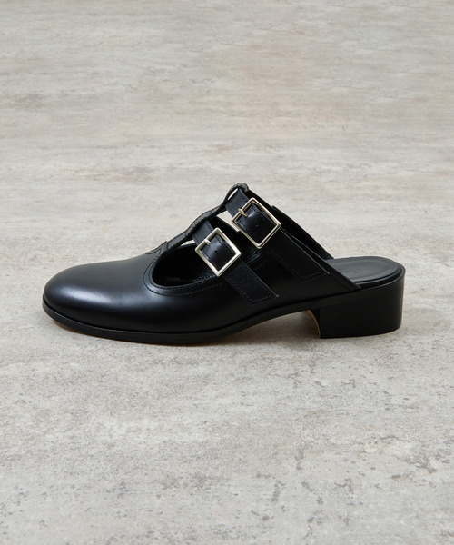 And A（アンドエー）の「PADRONE パドローネ / W STRAP SLIP-ON ダブルストラップスリッポンミュールシューズ / PU8394-2110（ドレスシューズ・メンズ・ブラック・42/41/40）」の10枚目の写真