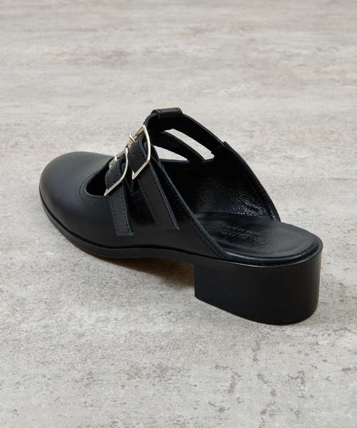 And A（アンドエー）の「PADRONE パドローネ / W STRAP SLIP-ON ダブルストラップスリッポンミュールシューズ / PU8394-2110（ドレスシューズ・メンズ・ブラック・42/41/40）」の12枚目の写真