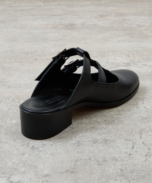 And A（アンドエー）の「PADRONE パドローネ / W STRAP SLIP-ON ダブルストラップスリッポンミュールシューズ / PU8394-2110（ドレスシューズ・メンズ・ブラック・42/41/40）」の13枚目の写真