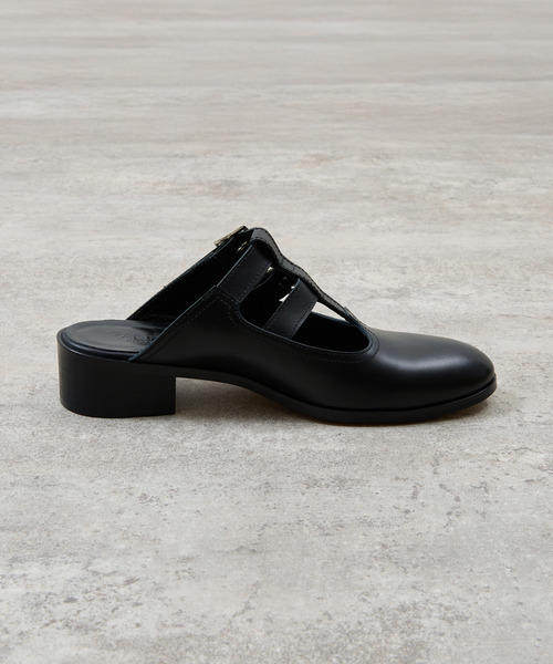 And A（アンドエー）の「PADRONE パドローネ / W STRAP SLIP-ON ダブルストラップスリッポンミュールシューズ / PU8394-2110（ドレスシューズ・メンズ・ブラック・42/41/40）」の14枚目の写真