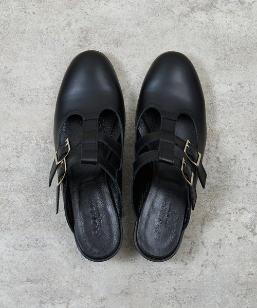 And A（アンドエー）の「PADRONE パドローネ / W STRAP SLIP-ON ダブルストラップスリッポンミュールシューズ / PU8394-2110（ドレスシューズ・メンズ・ブラック・42/41/40）」の16枚目の写真