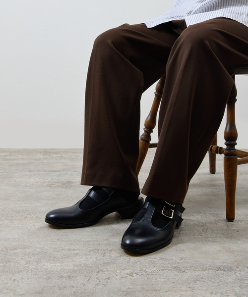 And A（アンドエー）の「PADRONE パドローネ / W STRAP SLIP-ON ダブルストラップスリッポンミュールシューズ / PU8394-2110（ドレスシューズ・メンズ・ブラック・42/41/40）」の18枚目の写真