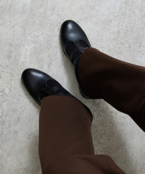 And A（アンドエー）の「PADRONE パドローネ / W STRAP SLIP-ON ダブルストラップスリッポンミュールシューズ / PU8394-2110（ドレスシューズ・メンズ・ブラック・42/41/40）」の20枚目の写真