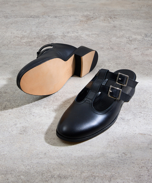 And A（アンドエー）の「PADRONE パドローネ / W STRAP SLIP-ON ダブルストラップスリッポンミュールシューズ / PU8394-2110（ドレスシューズ・メンズ・ブラック・42/41/40）」の22枚目の写真