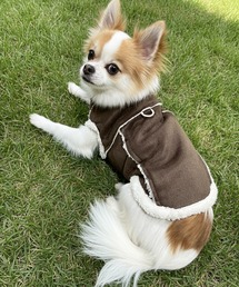 yield（イールド）の「【yield select】ペット服 ペットウェア リードフック付きボアジャケット YW7DJK（ペットウェア）」