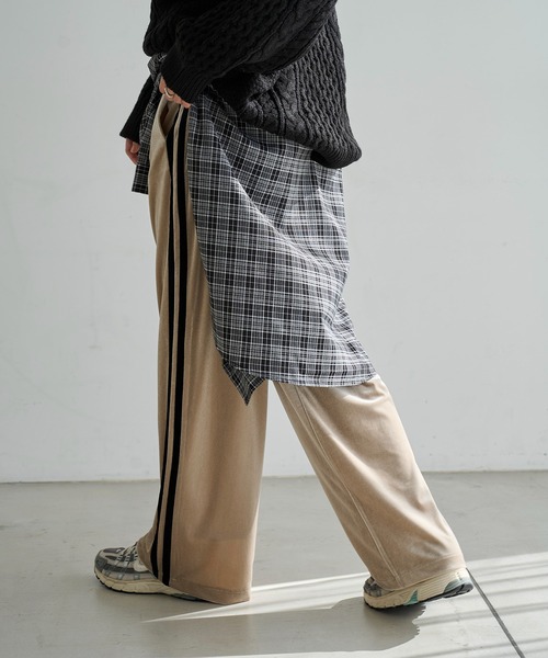 meilmada（メイルマダ）の「サイドラインベロアトラックパンツ（スラックス・レディース・ブラック/ベージュ・FREE）」の17枚目の写真