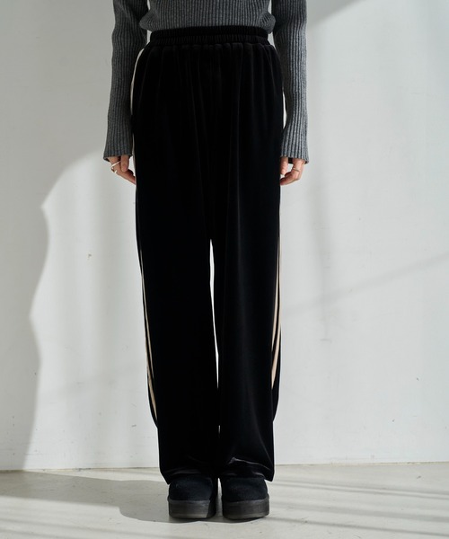 meilmada（メイルマダ）の「サイドラインベロアトラックパンツ（スラックス・レディース・ブラック/ベージュ・FREE）」の20枚目の写真