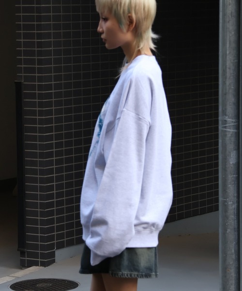 VISION STREET WEAR(ヴィジョンストリートウェア)の「【VISION STREET WEAR/ヴィジョンストリートウェア】×【BETTY BOOP/べティブ-プ】メタルロゴ スケーター クルーネック スウェット トレーナー(スウェット・メンズ・ライトグレー/チャコールグレー/オフホワイト・LL/M/L)」の13枚目の写真