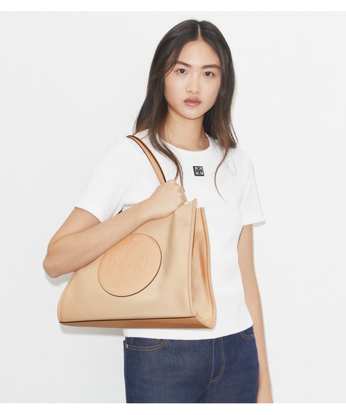 TORY BURCH（トリーバーチ）の「エラ スモール トートバッグ（トートバッグ・レディース・ピンクベージュ・ONE SIZE）」の6枚目の写真