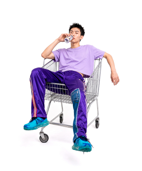 C WEAR BY THE GENIUS(シーウェアバイザジーニアス)の「メンズクロップTシャツライトパープル(Tシャツ/カットソー・メンズ・その他・MEDIUM/LARGE/X-LARGE/XX-LARGE/SMALL)」の1枚目の写真