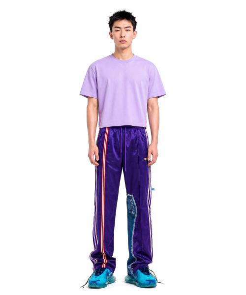 C WEAR BY THE GENIUS(シーウェアバイザジーニアス)の「メンズクロップTシャツライトパープル(Tシャツ/カットソー・メンズ・その他・MEDIUM/LARGE/X-LARGE/XX-LARGE/SMALL)」の2枚目の写真