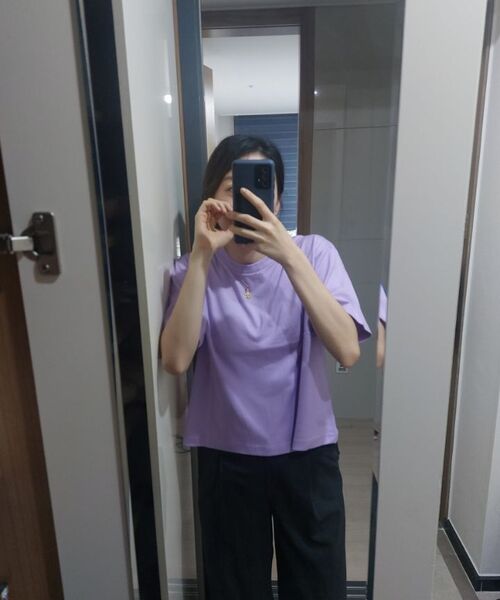 C WEAR BY THE GENIUS(シーウェアバイザジーニアス)の「メンズクロップTシャツライトパープル(Tシャツ/カットソー・メンズ・その他・MEDIUM/LARGE/X-LARGE/XX-LARGE/SMALL)」の7枚目の写真
