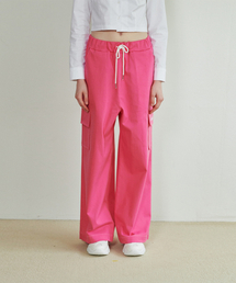 Stitch Cargo Pants - HOT PINK