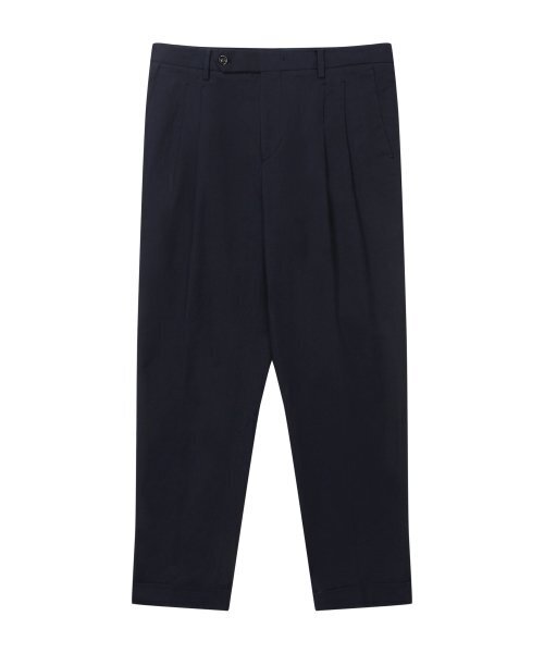 SOLEW(ソル)の「ツーピンタックテーパードパンツ_ネイビー(その他パンツ・メンズ・その他・MEDIUM/LARGE)」の1枚目の写真