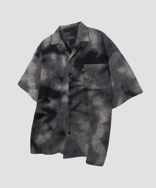 BLACK MAMBA(ブラックマンバ)の「ベータオープンカラー半袖シャツ(ブラック)(シャツ/ブラウス・レディース・その他・MEDIUM/LARGE)」の1枚目の写真