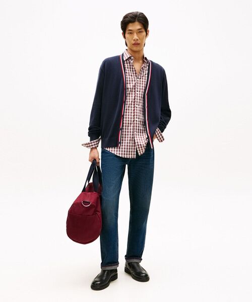 TOMMY HILFIGER（トミーヒルフィガー）の「シグネチャートリムカーディガン（ニット/セーター・メンズ・マルチ・MEDIUM/LARGE）」の3枚目の写真