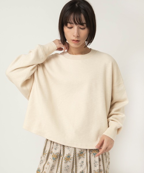 RNA-N(アールエヌエーエヌ)の「M2595 スラブスムースショート丈プルオーバー(Tシャツ/カットソー・レディース・杢グレー/キナリ/ミント・FREE)」の5枚目の写真