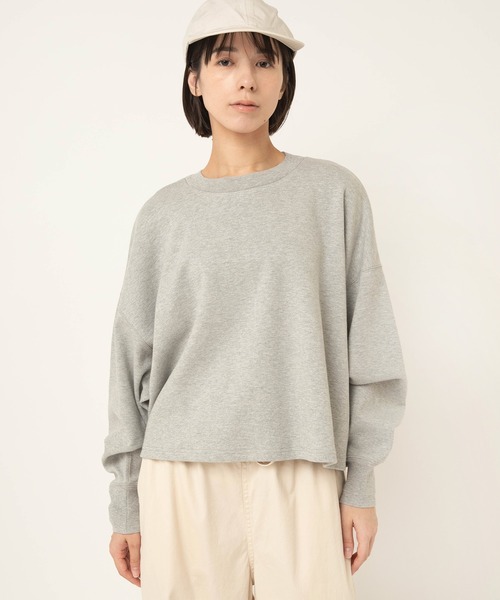 RNA-N(アールエヌエーエヌ)の「M2595 スラブスムースショート丈プルオーバー(Tシャツ/カットソー・レディース・杢グレー/キナリ/ミント・FREE)」の9枚目の写真