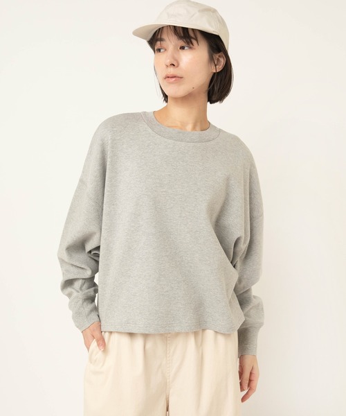 RNA-N(アールエヌエーエヌ)の「M2595 スラブスムースショート丈プルオーバー(Tシャツ/カットソー・レディース・杢グレー/キナリ/ミント・FREE)」の10枚目の写真