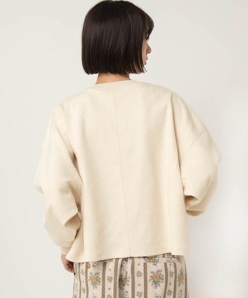RNA-N(アールエヌエーエヌ)の「M2595 スラブスムースショート丈プルオーバー(Tシャツ/カットソー・レディース・杢グレー/キナリ/ミント・FREE)」の7枚目の写真